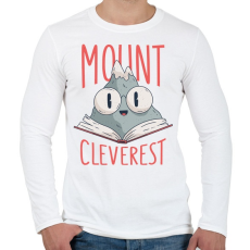 PRINTFASHION MountCleverest - Férfi hosszú ujjú póló - Fehér
