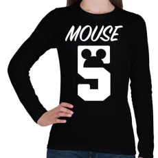 PRINTFASHION Mouse 5 - Női hosszú ujjú póló - Fekete