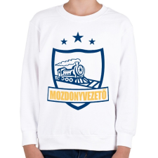 PRINTFASHION Mozdonyvezető - Gyerek pulóver - Fehér gyerek pulóver, kardigán