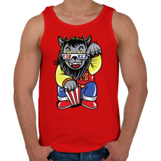 PRINTFASHION Mozis macska - Férfi atléta - Piros