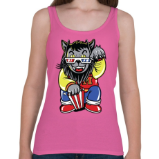 PRINTFASHION Mozis macska - Női atléta - Rózsaszín