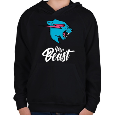 PRINTFASHION Mr Beast - Gyerek kapucnis pulóver - Fekete