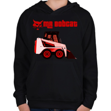 PRINTFASHION mr bobcat2 - Gyerek kapucnis pulóver - Fekete gyerek pulóver, kardigán