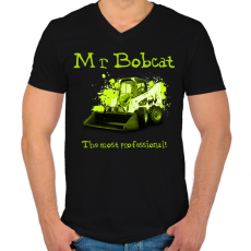 PRINTFASHION Mr Bobcat 3 - Férfi V-nyakú póló - Fekete