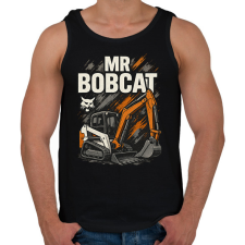PRINTFASHION Mr Bobcat - Férfi atléta - Fekete atléta, trikó