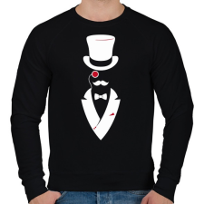 PRINTFASHION Mr Gentleman - Férfi pulóver - Fekete férfi pulóver, kardigán