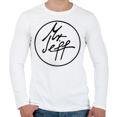 PRINTFASHION Mr. Jeff - Férfi hosszú ujjú póló - Fehér