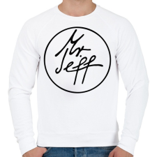 PRINTFASHION Mr. Jeff - Férfi pulóver - Fehér férfi pulóver, kardigán