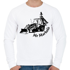 PRINTFASHION mr markoló - Férfi pulóver - Fehér
