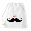 PRINTFASHION MR. Mustache - Sportzsák, Tornazsák - Fehér