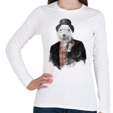 PRINTFASHION Mr Phil - Női hosszú ujjú póló - Fehér női póló