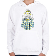 PRINTFASHION Mr. Rabbit - Gyerek kapucnis pulóver - Fehér
