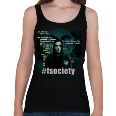 PRINTFASHION mr robot-fsociety - Női atléta - Fekete