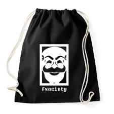 PRINTFASHION Mr. Robot - Fsociety - Sportzsák, Tornazsák - Fekete tornazsák
