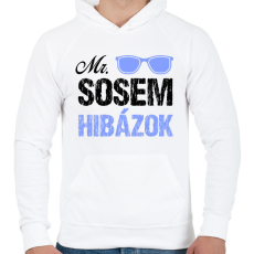 PRINTFASHION Mr. sosem hibázok - Férfi kapucnis pulóver - Fehér