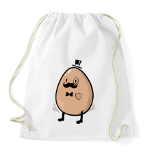 PRINTFASHION Mr. Tojás - Sportzsák, Tornazsák - Fehér tornazsák