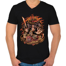 PRINTFASHION MR. Tök - Férfi V-nyakú póló - Fekete férfi póló