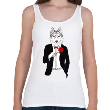 PRINTFASHION Mr. Wolf - Női atléta - Fehér női trikó