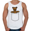 PRINTFASHION MrBean Teddy - Férfi atléta - Fehér