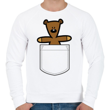 PRINTFASHION MrBean Teddy - Férfi pulóver - Fehér férfi pulóver, kardigán