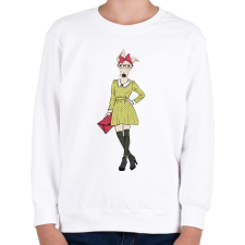 PRINTFASHION Mrs. Dog - Gyerek pulóver - Fehér gyerek pulóver, kardigán