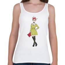 PRINTFASHION Mrs. Dog - Női atléta - Fehér női trikó