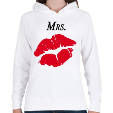 PRINTFASHION Mrs. Lips - Női kapucnis pulóver - Fehér női pulóver, kardigán