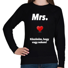 PRINTFASHION Mrs. - Női pulóver - Fekete