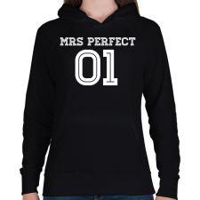 PRINTFASHION MRS Perfect - Női kapucnis pulóver - Fekete női pulóver, kardigán