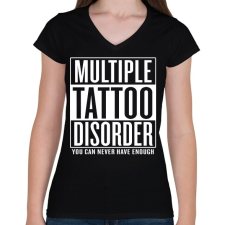 PRINTFASHION MTD - Női V-nyakú póló - Fekete női póló