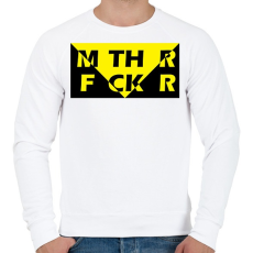 PRINTFASHION MTH R FCK R - Férfi pulóver - Fehér