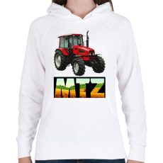 PRINTFASHION MTZ - Női kapucnis pulóver - Fehér