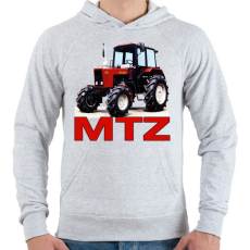 PRINTFASHION MTZ traktor - Férfi kapucnis pulóver - Sport szürke