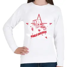PRINTFASHION MTZ traktor - Női pulóver - Fehér női pulóver, kardigán