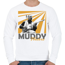 PRINTFASHION Muddy Waters - Férfi pulóver - Fehér