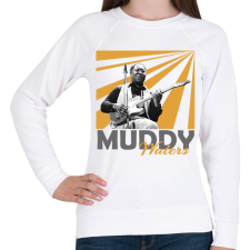 PRINTFASHION Muddy Waters - Női pulóver - Fehér női pulóver, kardigán