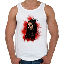 PRINTFASHION muertos - Férfi atléta - Fehér atléta, trikó