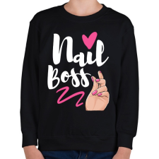 PRINTFASHION Műköröm - Gyerek pulóver - Fekete gyerek pulóver, kardigán