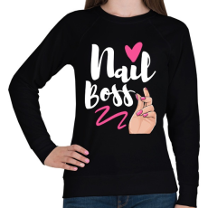 PRINTFASHION Műköröm - Női pulóver - Fekete