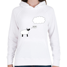 PRINTFASHION Mum? - Női kapucnis pulóver - Fehér női pulóver, kardigán