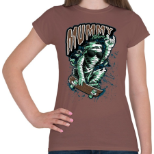 PRINTFASHION Múmia visszatér - Női póló - Mogyoróbarna női póló