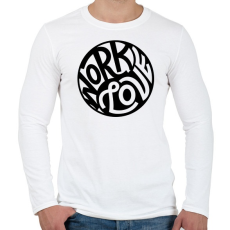 PRINTFASHION Munka és szerelem - Férfi hosszú ujjú póló - Fehér