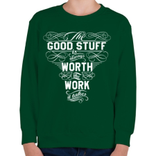 PRINTFASHION Munka - Gyerek pulóver - Sötétzöld gyerek pulóver, kardigán