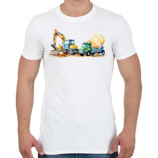 PRINTFASHION Munkagépek - Férfi póló - Fehér