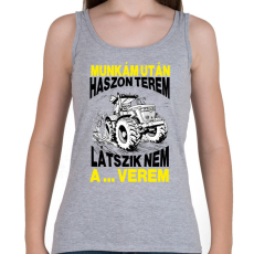 PRINTFASHION Munkám után haszon terem, látszik nem a ... verem. - Női atléta - Sport szürke