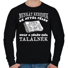 PRINTFASHION MUNKÁT KERESEK - Férfi pulóver - Fekete