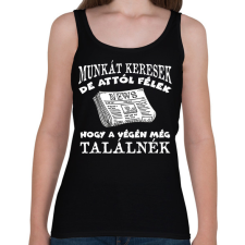 PRINTFASHION MUNKÁT KERESEK - Női atléta - Fekete női trikó