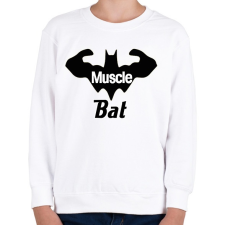PRINTFASHION Muscle bat - Gyerek pulóver - Fehér gyerek pulóver, kardigán