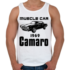 PRINTFASHION muscle car 1969 camaro - Férfi atléta - Fehér atléta, trikó