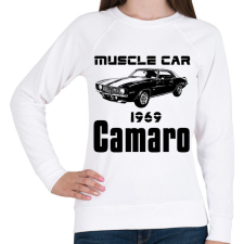 PRINTFASHION muscle car 1969 camaro - Női pulóver - Fehér női pulóver, kardigán